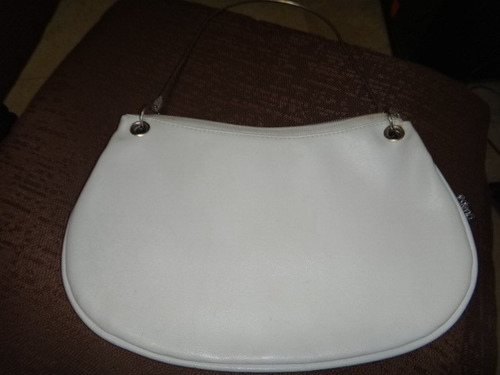 Cartera Cuero Ecologico Blanca Usada (quilmes) 