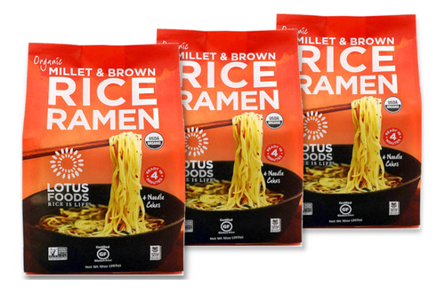 Lotus Foods Ramen Orgnico De Mijo Y Arroz Integral, Paquete