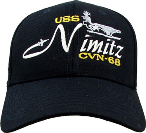 Ee. Uu. Gorra Béisbol Bordada Uss Nimitz Cvn-68 Color Azul