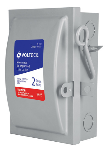 Interruptor De Seguridad 2 Polos, 30 A, Volteck 46020