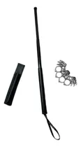 Comprar Pack Bastón Defensa Personal + Manopla De Fierro Plateado