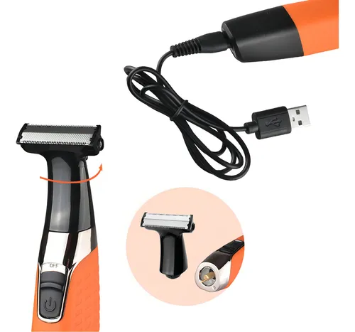 Maquininha 3 Em 1 Kemei KM-1910 Aparador Pelo Corpo Água Resisten...