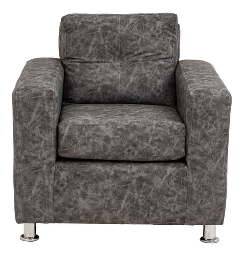 Sofá George 1 Cpo Cuero Auris Gris / Muebles América