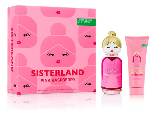 Benetton Sisterland Pink Raspberry Edt 80ml + Bl 75 Ml Mujer