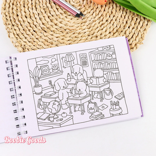 Livro De Colorir Bobbie Goods Comfy Cozy Capa Dura Desenhos Variados Folha Acetato Papel Gramatura 180g Edição Inédita