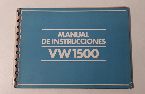 Manual De Instrucciones Volkswagen 1500 