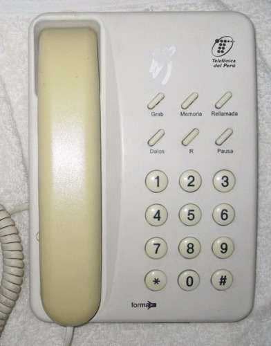 Teléfono Fijo Antiguo Telefónica Del Perú Vintage. Colección