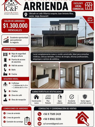 Se Arrienda Local Comercial Volcan Villarica Coronel
