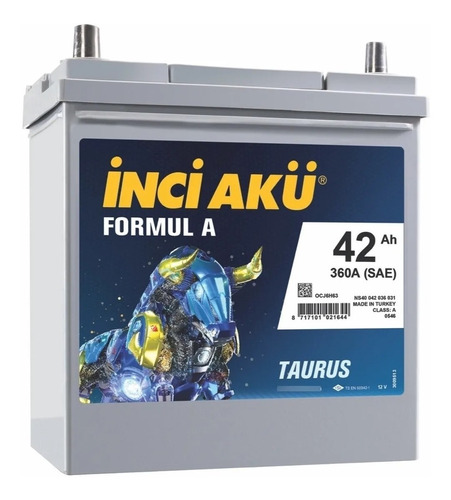 Batería Inci Aku 75 Amp (42ah) Europea 24 Meses Gtia Plaza V