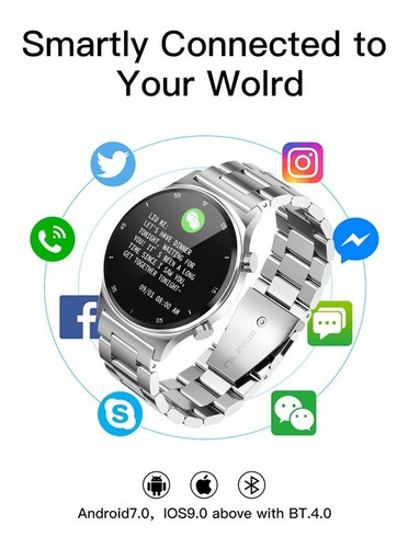 Imagen 2 de 7 de Lige Reloj Deportivo Con Bluetooth Impermeable Para Hombre