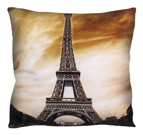 Capa De Almofada Decorativa Torre Eiffel Paris 42cm R8