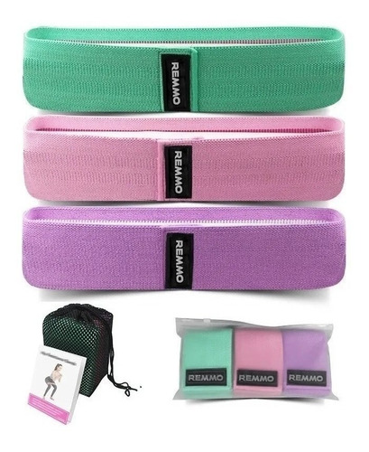 Bandas Elásticas Circulares Remmo Algodón Set X3 Fitness