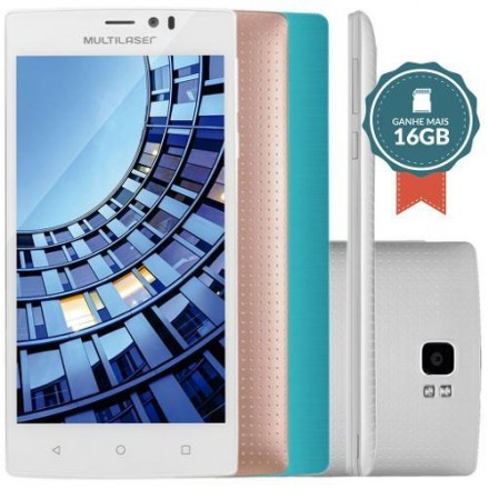 Smartphone Multilaser Ms60 Colors Dual P9006 Branco + 2 Capa