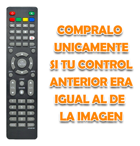 Control Para Winia Smart Tv Rc-901ba Netflix + Funda Y Pila