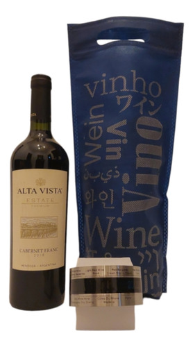 Vino Alta Vista Cabernet Franc Con Termómetro Pulsera Regalo