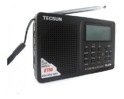 Rádio Tecsun Pl-606 Am/lw/sw/fm Stéreo Dsp Antena Estendida