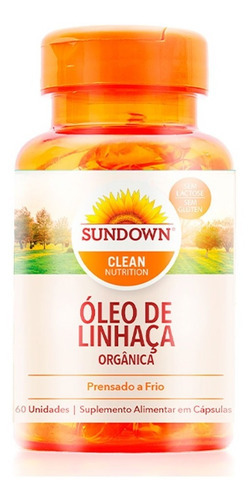 Oleo De Linhaça Orgânica Cápsula 60 Sundown Sabor