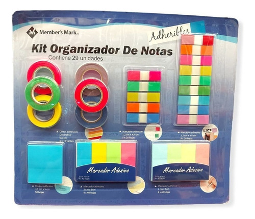 Oganizador De Notas Kit Con 29 Pzs Adheribles Post-it