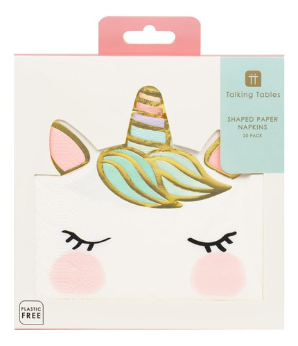 Paquete De 20 Piezas Servilletas Unicornio Fiesta Desechable