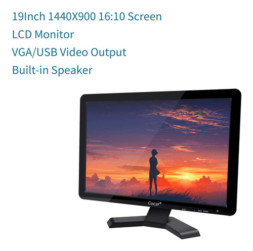 Monitor De Tela Sensível Ao Toque, Monitor Lcd De 19 Polegad