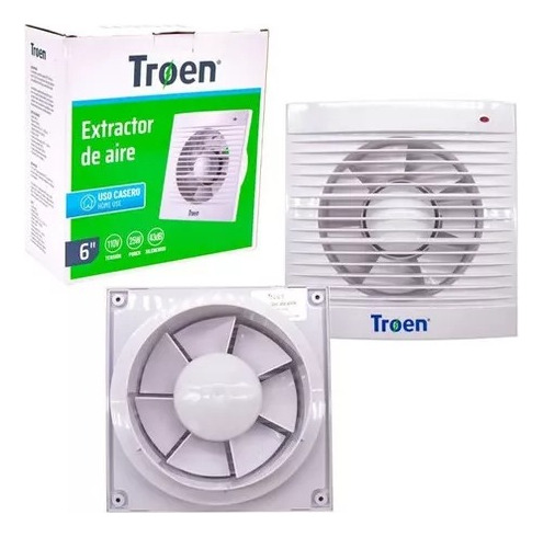 Extractor De Aire 6 Pulgadas Para Baños 110v Troen 