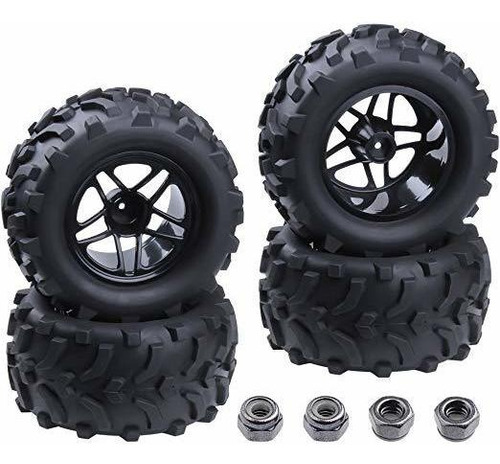 Hobbypark (4-pack) Rc Truck 2.8  Tires & Wheels Rims With Fo