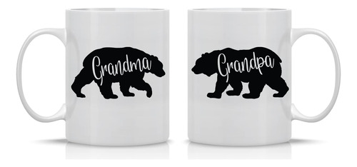 Grandma Bear, Grandpa Bear Mugs - Juego De Abuelos - Juego D