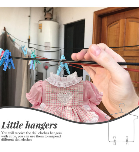 5 Juegos De Perchas Para Ropa Little Hangers Con Clips Para