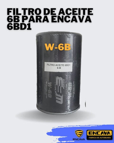 Filtro De Aceite 6b Para Encava 6bd1