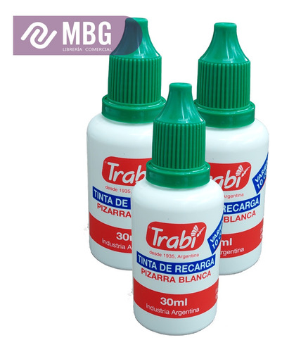 Tinta Trabi Para Recargar Marcadores De Pizarra Blanca 30ml