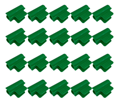 20 Piezas Abrazaderas De Tubo De Clip De Película Verde 8mm