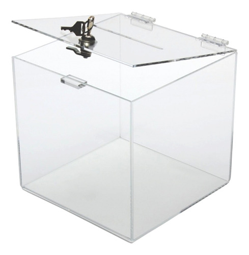Caja Tipo Buzon Con Cerradura 15x15x15cm - 100% Acrilico