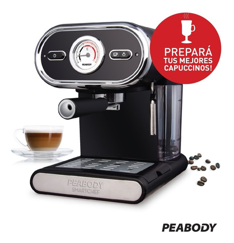 Imagen 2 de 10 de Cafetera Express 15 Bares 1l Peabody Ce5002 Con Espumador