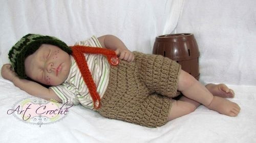 Imagem 4 de 6 de Conjunto Newborn Chaves - Fantasia Chapeu Acessorio