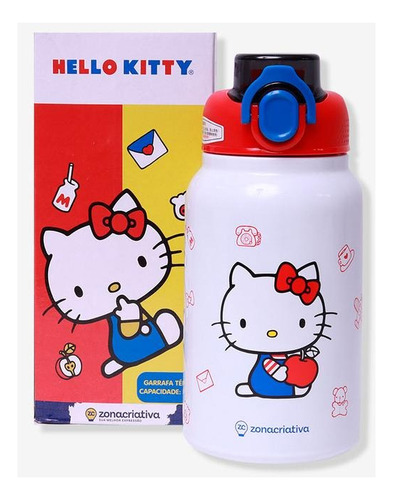 Garrafa Térmica Jupiter Infantil Sonic Bico Trava Cor Hello Kitty