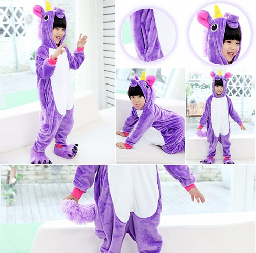 Kigurumi Unicornio Infantil Niña Unisex Pijama Mameluco Moda