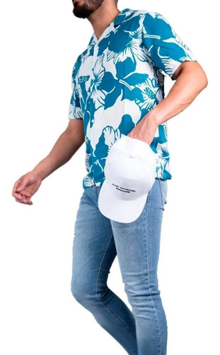 Camisa Bernabe B3 Manga Corta Floreada Hawaiana Hombre