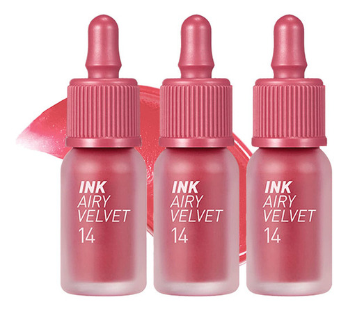 3 Tinta De Labios Ink Airy Velvet N° 14 Rosy Pink  Peripera