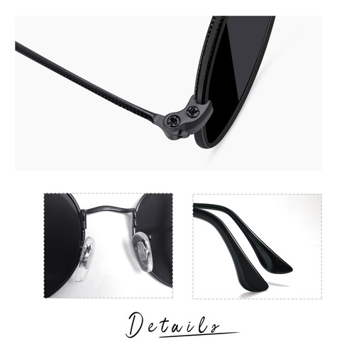 Lentes De Sol Mujer Uv Polarizados Retros De Moda Redondos