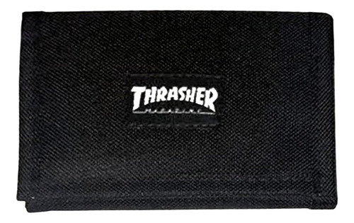 Thrasher Velcro Negra Billetera