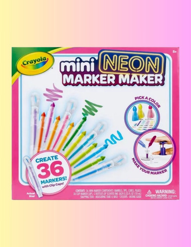 Creador De Plumones Crayola Marker Maker Mini Neon +3 Años