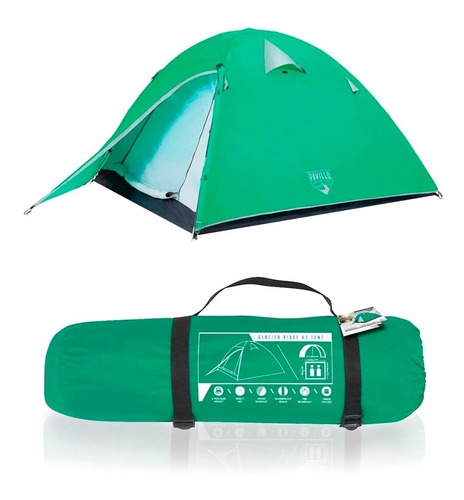 Carpa 2 Personas Resistente Mosquitero Ventana Y Pta Bestway