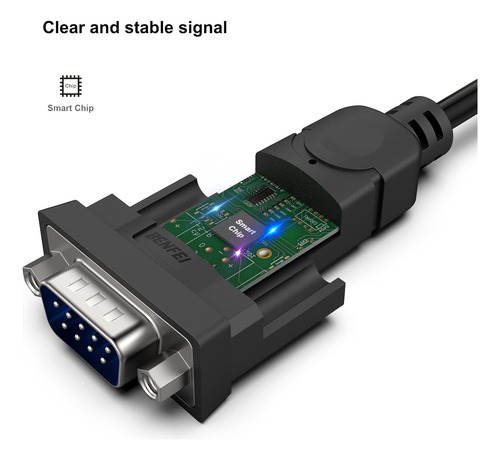 Benfei Adaptador Usb A Serie, 6 Pies Usb A Rs-232 Macho (...