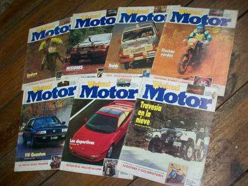 Lote 7 Revistas Weekend Motor