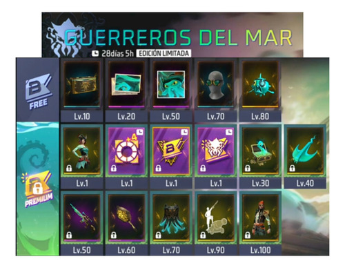 Tarjeta Freefire Pase Booyah Digital Sudamerica.