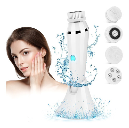 Cepillo De Limpieza Facial Impermeable Con 4 Cabezales