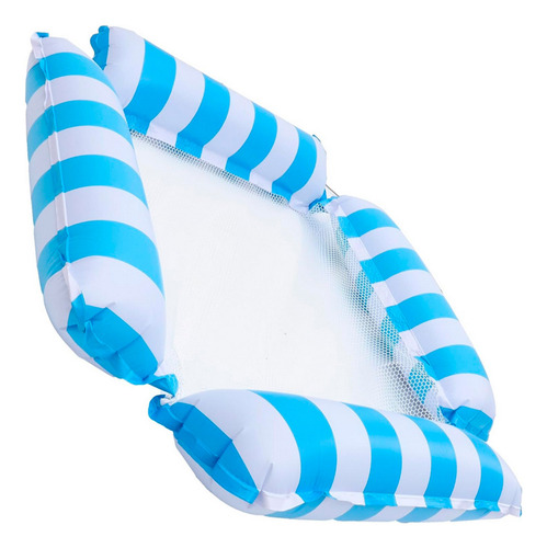 Silla Hamaca Rayas Inflable Portatil P/ Alberca Y Vacaciones