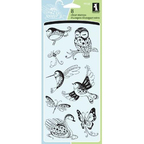 Set De Sellos Transparentes Diseños De Aves Y Bichos, ...