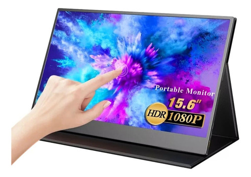 Monitor Portátil Pc Gamer Tela Touch Screen 15.6 Notebook Cor Preto