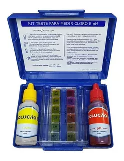 Kit Teste Medidor De Ph E Cloro Para Água De Piscinas